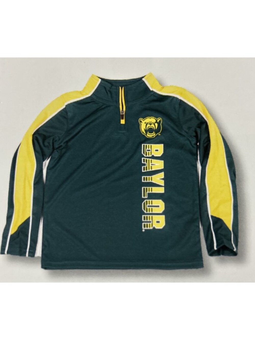 NEW Baylor BU Bears Colosseum Athletics Green 1/4 Zip Pullover Shirt Boys 3T